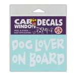 Window Decal - Dog Lover On Board (4.5" x 2.5")