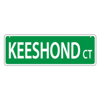Novelty Street Sign - Keeshond Court 