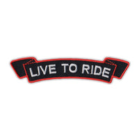 Patch - Live To Ride (Black, Orange)