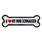 Giant Size Dog Bone Magnet - I Love My Mini Schnauzer