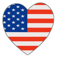 Bumper Sticker - Heart Shaped American Flag 