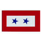 Magnet - Blue Star Service Flag, 2 Star (5.5" x 3")