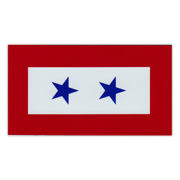 Magnet - Blue Star Service Flag, 2 Star (5.5" x 3")