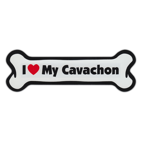 Dog Bone Magnet - I Love My Cavachon