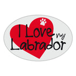 Oval Magnet - I Love My Labrador