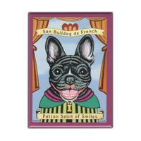 Refrigerator Magnet - Patron Saint Dog Series, French Bulldog (Black)