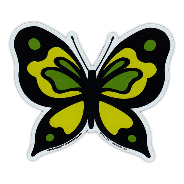 Magnet - Yellow/Green Butterfly (4.75" x 4")