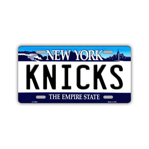 Aluminum License Plate Cover - New York Knicks