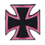 Patch - Maltese Cross (Black, Pink)