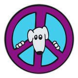 Round Magnet - Purple Peace Sign