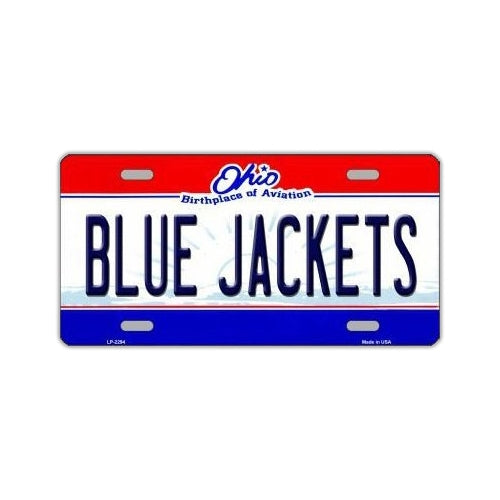 NHL Hockey License Plate Cover - Columbus Blue Jackets