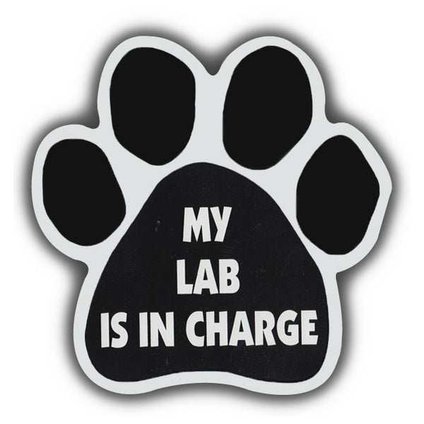 Dog Paw Magnet - My Lab Is In Charge