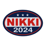 Oval Magnet - Nikki Haley 2024 (6" x 4")