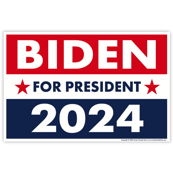 Yard Sign - Joe Biden For President 2024 (18" x 12")