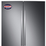 Stainless Steel Refrigerator Oval Magnet - Tim Scott 2024 (6" x 4")