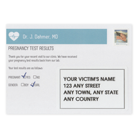 Prank Postcard (Fake Pregnancy Test Results)