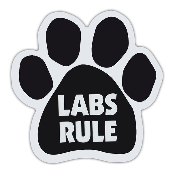 Dog Paw Magnet - Labs Rule