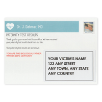 Prank Postcard (Fake Paternity Test Results)