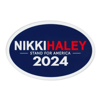 Oval Sticker - Nikki Haley 2024 Stand For America (6" x 4")