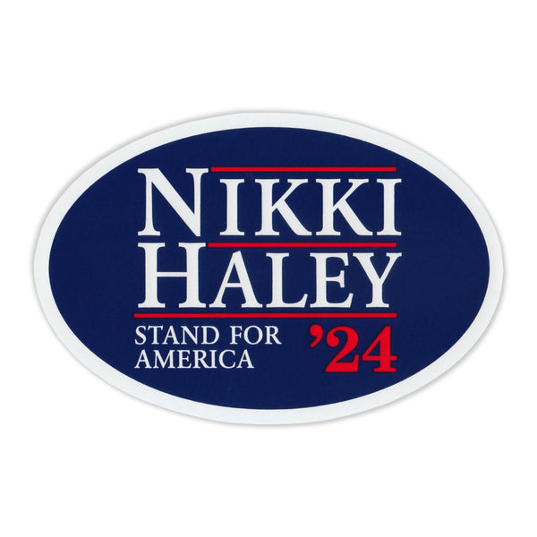 Oval Sticker - Nikki Haley 2024 Classic Design (6" x 4")