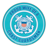 Round Magnet - Proud Wife U.S. Coast Guard