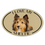 Oval Dog Magnet - I Love My Sheltie