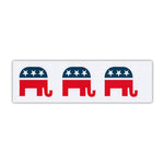 Bumper Sticker - Set of 3, Republican Elephant Stickers