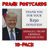 Prank Postcards (10-Pack, Donald Trump Donation)