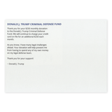 Prank Postcard (Donald Trump Criminal Defense Fund Donation)