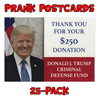 Prank Postcards (25-Pack, Donald Trump Donation)