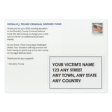 Prank Postcard (Donald Trump Criminal Defense Fund Donation)