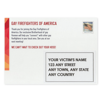 Prank Postcard (Gay Firefighters of America)