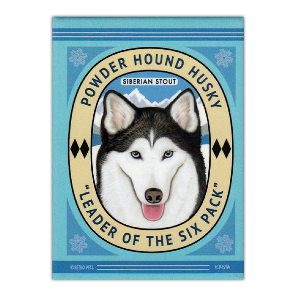 Refrigerator Magnet - Powder Hound Siberian Husky Stout
