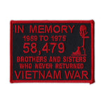 Patch - Vietnam Memorial Patch (Black, Red)