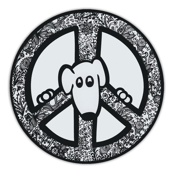Round Magnet - Artistic Peace Sign