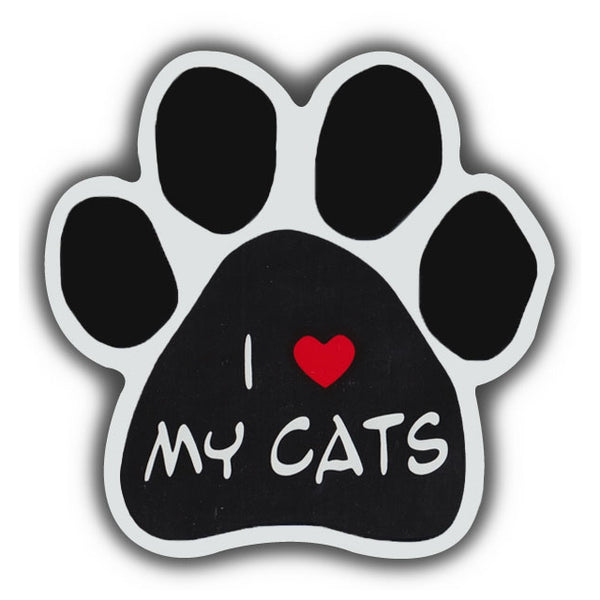 Cat Paw Magnet - I Love My Cats