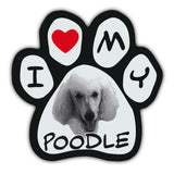 Picture Paw Magnet - I Love My Poodle