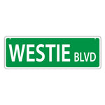 Novelty Street Sign - Westie Blvd (West Highland Terrier)