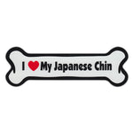 Dog Bone Magnet - I Love My Japanese Chin