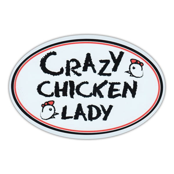 Oval Magnet - Crazy Chicken Lady