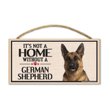 Wood Sign - It's Not A Home Without A German Shepherd