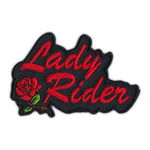 Patch - Lady Rider w/Red Rose 