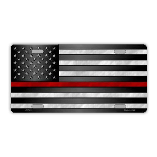 United States Flag Thin Red Line Plate