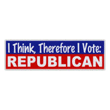 Bumper Sticker - I Think, Therefore I Vote: Republican