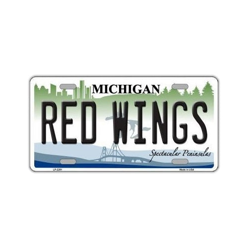 NHL Hockey License Plate Cover - Detroit Red Wings