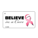 Aluminum Keychain - Believe In A Cure, Breast Cancer Awareness