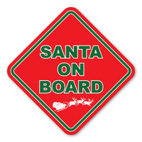 Magnet - Santa On Board (6.5" x 6.5")