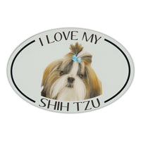 Oval Dog Magnet - I Love My Shih Tzu