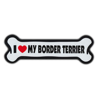 Giant Size Dog Bone Magnet - I Love My Border Terrier