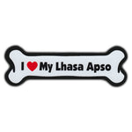 Dog Bone Magnet - I Love My Lhasa Apso
